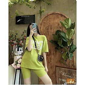 Mua BỘ COTTONG NGỐ IN CHỮ I DON T SLEEP 2 MÀU ĐEN XANH LÁ