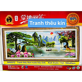 Tranh thêu kín chữ thập Non nước hữu tình MN0072