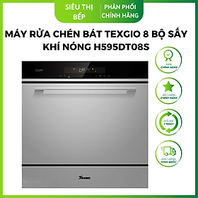 Mua Máy rửa chén bát Texgio 8 bộ sấy khí nóng H595DT08S - Hàng chính hãng