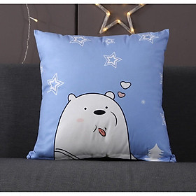 Mua Vỏ Gối Tựa lưng gối Sofa Vải Nhung Hàn Hoạt Hình Mới Cao Cấp ĐX063
