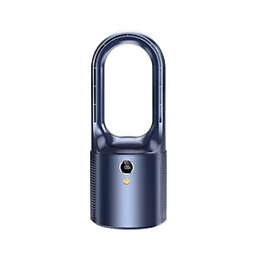 Quạt Làm Mát Không Cánh Xiaomi Không Cánh Có Màn Hình LED Sạc Type-C Tiện Dụng Cho Văn Phòng Hàng nhập khẩu - Xanh lam