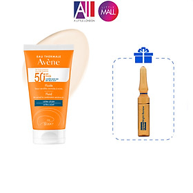 Kem chống nắng bảo vệ tối đa Avene Protection Fluid 50+ Blue Light 50ml TẶNG Ampoule chống lão hóa Martiderm (Nhập khẩu)