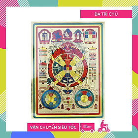 Mua Dán cửa Văn Thù Cửu Cung Bát Quái Phù phật giáo Mật Tông - 15x20cm