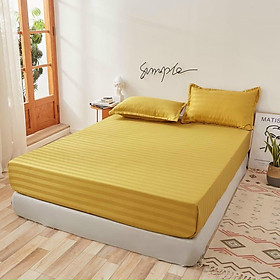 Bộ Ga Gối Cotton Lụa Sọc 3F Lan Pham Bedding - Tặng Áo Gối Ôm