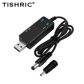 TISHRIC USB To DC Power Cable For Router 5V Usb DC 12v 9V Adapter Power Supply Cable Plug Jack Connector 2.1x5.5mm Via Powerbank Color: blue digital display