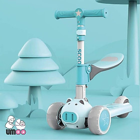 Xe trượt chòi chân Scooter Umoo cho bé 1-5 tuổi nâng hạ độ cao