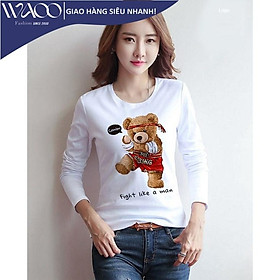 Áo thun nữ tay dài cotton hàng xịn, size M tới 4XL, Áo phông tay dài mặc form slimfit chuẩn - Mẫu ATNTD64
