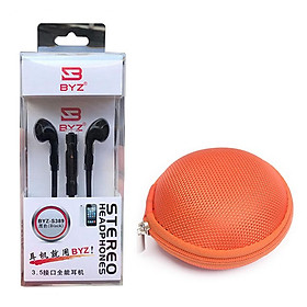 Bộ tai nghe nhét tai BYZ S389 và hộp đựng tai nghe Foxy - Hàng nhập khẩu