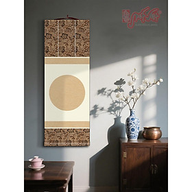 Biểu bồi trục in viền 34x93cm dùng viết thư pháp phong cách thư đạo Nhật