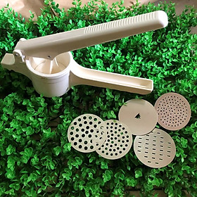 Mua Bộ 5 mặt Khuôn Ép KHOAI TÂY - Ép BÚN  Bánh Canh  Bánh Lọt  Hủ tiếu  CHẢ CÁ. Bộ 5 mặt khuôn ép tạo sợi to nhỏ sử dụng ĐA NĂNG tiện lợi