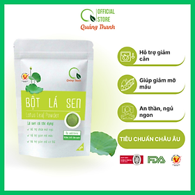 [CHÍNH HÃNG] Bột Lá Sen Quảng Thanh 100% Nguyên Chất Sấy Lạnh - Ngủ ngon, giảm mỡ máu, giảm cân  - Gói 50 gr