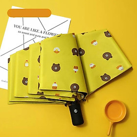 Ô dù gấp gọn hình gấu chống tia UV , có nút bấm tự động mẫu mới nhất 2021