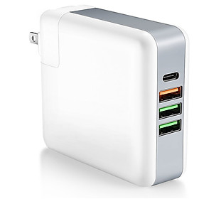 USB C Power Adapter Charger 61W 4-Port USB Type C Wall Charger