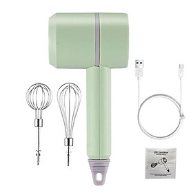 Máy trộn điện không dây, máy đánh trứng di động, 3 tốc độ, máy đánh trứng, cho nhà bếp, bánh ngọt, kem trứng mini với 2 đầu khác nhau