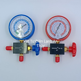 Đồng hồ nạp gas tủ lạnh điều hoà (HONGSEN SH-467) - Đồng hồ nạp gas máy lạnh đơn HONGSEN