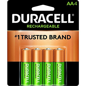Mua VỈ 4 PIN SẠC AA Duracell - Rechargeable AA Batteries - long lasting  all-purpose Double A battery  SẠC ĐẾN 400 LẦN
