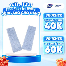 Bông Lau Thay Thế Cây Lau Nhà MyJae Đài Loan Sợi Polyester Kéo Vắt Thông Minh Sạch Nhanh 360 Độ 125cm