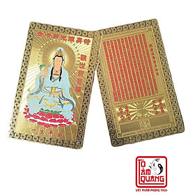 Mua Thẻ đồng vàng phật quan thế âm bồ tát bỏ túi ví ốp điện thoại mang lại bình an may mắn tài lộc-phong thủy TÔ TÂM QUANG
