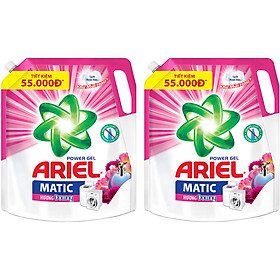 Combo 2 Túi Nước Giặt Ariel Matic Hương Downy (2.15Kg/ Túi)