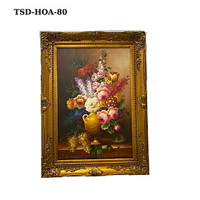 Mua Tranh sơn dầu họa tiết Hoa Mẫu Đơn TSD-HOA-80