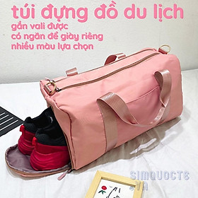Túi đựng quần áo đồ du lịch đồ tập gym có ngăn để giày riêng và gắn được vali