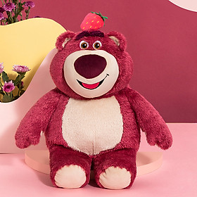 Gấu bông Lotso dâu màu đỏ mặt cười đáng yêu - Size từ 40cm đến 65cm - Quà tặng thú nhồi bông gấu dâu dáng đứng lông mịn
