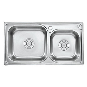 Mua Chậu Inox SUS304 2 Hố Eurolife EL-C7843 (Trắng Bạc)