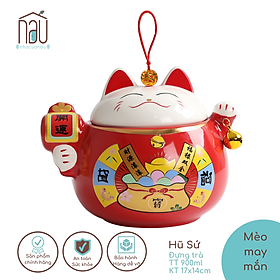 Mua Hũ sứ MÈO MAY MẮN dùng được để đựng trà khô  trà hoa  thảo mộc  hạt  mứt  cafe Dùng decor nhà cửa thêm xinh hoặc làm Quà tặng tân gia