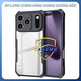 Ốp Lưng XUNDD Dành Cho iPhone Air, iPhone 17, iPhone 17 Pro, iPhone 17 Pro Max Chống Sốc, TPU + Acrylic Trong Suốt, Bảo Vệ Camera - Hàng chính hãng - iPhone 17 Pro Max