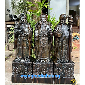 Mua BỘ TƯỢNG PHẬT TAM ĐA PHÚC LỘC THỌ BẰNG GỖ MUN HOA KT CAO 30×11×9CM