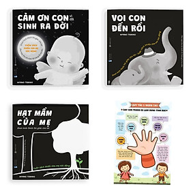 Combo 3 cuốn: CẢM ƠN CON + Tặng Kèm Poster An Toàn Cho Con ( Bộ sách kích thích thị giác nội dung tình cảm dành cho cả gia đình) - AHABOOKS