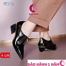 Giày bốt nữ cổ ngắn RO373 có khóa kéo sành điệu