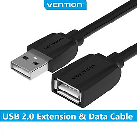 Mua Cáp nối dài USB 2.0 Vention màu đen dài 1 5 đến 5m - Hàng chính hãng