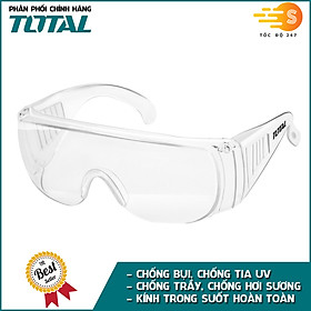 Kính bảo hộ trong suốt chống bụi và chống tia UV TOTAL TSP304 - Kính nhẹ, độ bền cao, gọng kính điều chỉnh được