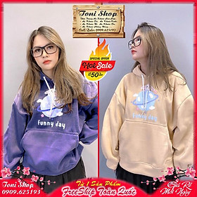 ÁO HOODIE - ÁO KHOÁC NỈ NGOẠI Funny Day (HD2270 - Thỏ Trái Đất)