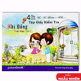 Tệp Giấy Kiểm Tra A5 - Nhi Đồng Tuổi Mực Tím - 4 Ô Ly - 100gsm - Futurebook (20 Tờ)