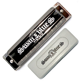 Hình ảnh Kèn Harmonica Diatonic 10 Lỗ Swan Blues SW1020W key C (Đen)