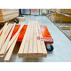 Mua  MS144  Thanh gỗ thông 1cm x 4cm x dài 120cm + láng mịn 4 mặt