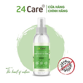 Xịt Phòng Tinh Dầu Hữu Cơ Organic 24Care 100ML - Kháng khuẩn - Khử mùi hôi