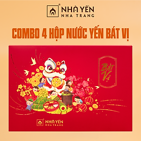 COMBO 4 Hộp Nước Yến Sào Bát Vị - Nhà Yến Nha Trang - Hộp 8 Lọ