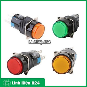 Nút Nhấn Đề 15mm-220VAC AL6- M Nhấn Nhả Có Đèn