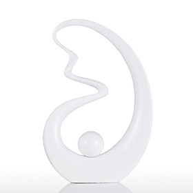 Tượng Sợi Thủy Tinh Điêu Khắc Nghệ Thuật Chủ Đề Sức Mạnh Tomfeel - Trắng