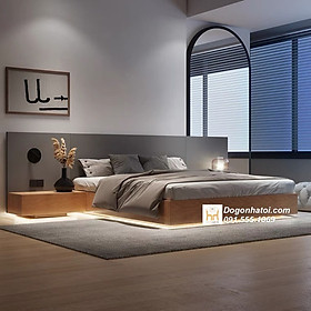 Mua Giường Gỗ Mdf Thấp Liền Tủ Đầu Giường Hiện Đại Giá Rẻ - GN 629