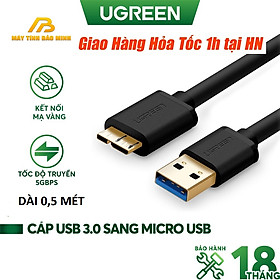 Cáp USB 3.0 0.5M Ugreen 10840 cho HDD 2,5 inch -Hàng Chính Hãng