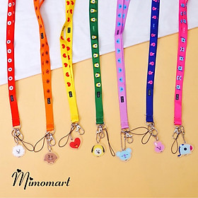 Mua Strap/Dây Đeo Thẻ/Điện Thoại Idol MZ BT21 Tata Chimmy Cooky kèm ảnh nhựa cứng