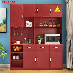 Tủ rượu kiêm tủ để đồ nhà bếp phong cách hiện đại 3TKR04B - Nội thất lắp ráp Viendong Adv