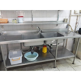 Mua Bàn Inox có 2 chậu rửa