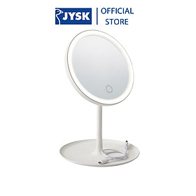 Gương viền led | JYSK Vedum | kim loại/PVC | trắng | DK18xC28cm