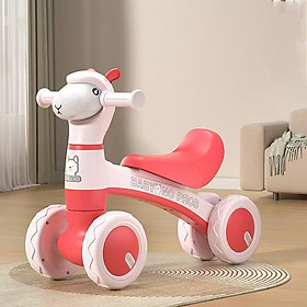 Xe chòi chân 4 bánh con cừu có nhạc đèn cho bé yêu 1-3 tuổi