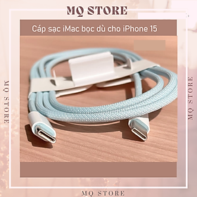 Mua Cáp sạc 2 đầu Type C cho iPhone 15 C18A bọc dù cao cấp  sạc nhanh  độ dài 1 mét ( hàng chính hãng)